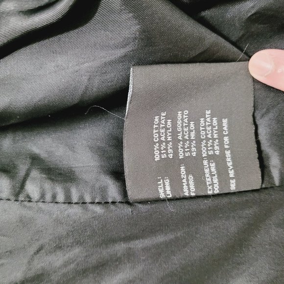 Nine west black trench coat long size L - Picture 8 of 9